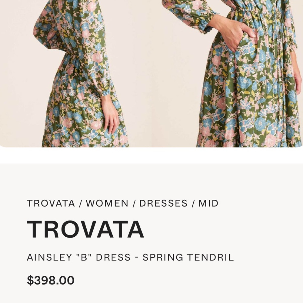 Trovata California Birds of Paradise Brand XL silk Floral Long Sleeve Dress maxi - Picture 3 of 16
